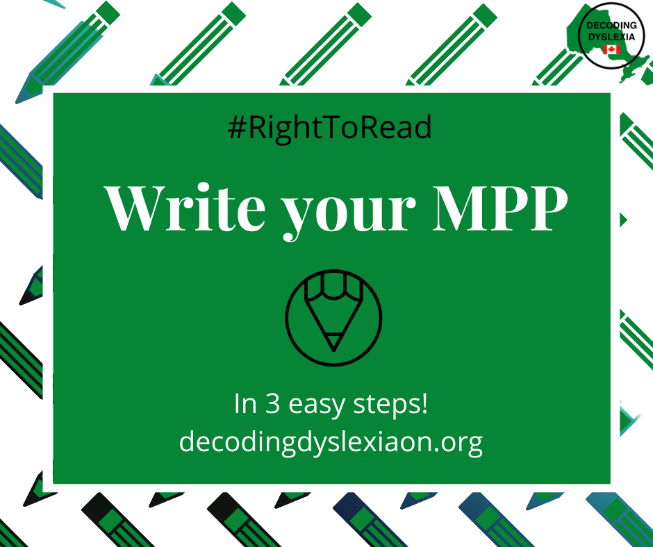 Right to Read: Contact your&nbsp;MPP